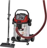 EINHELL - Aspiratore Solidi e Liquidi TE-VC 2025 SACL | 1200W | 25 L Inox | Classe L | HEPA | Presa Automatica