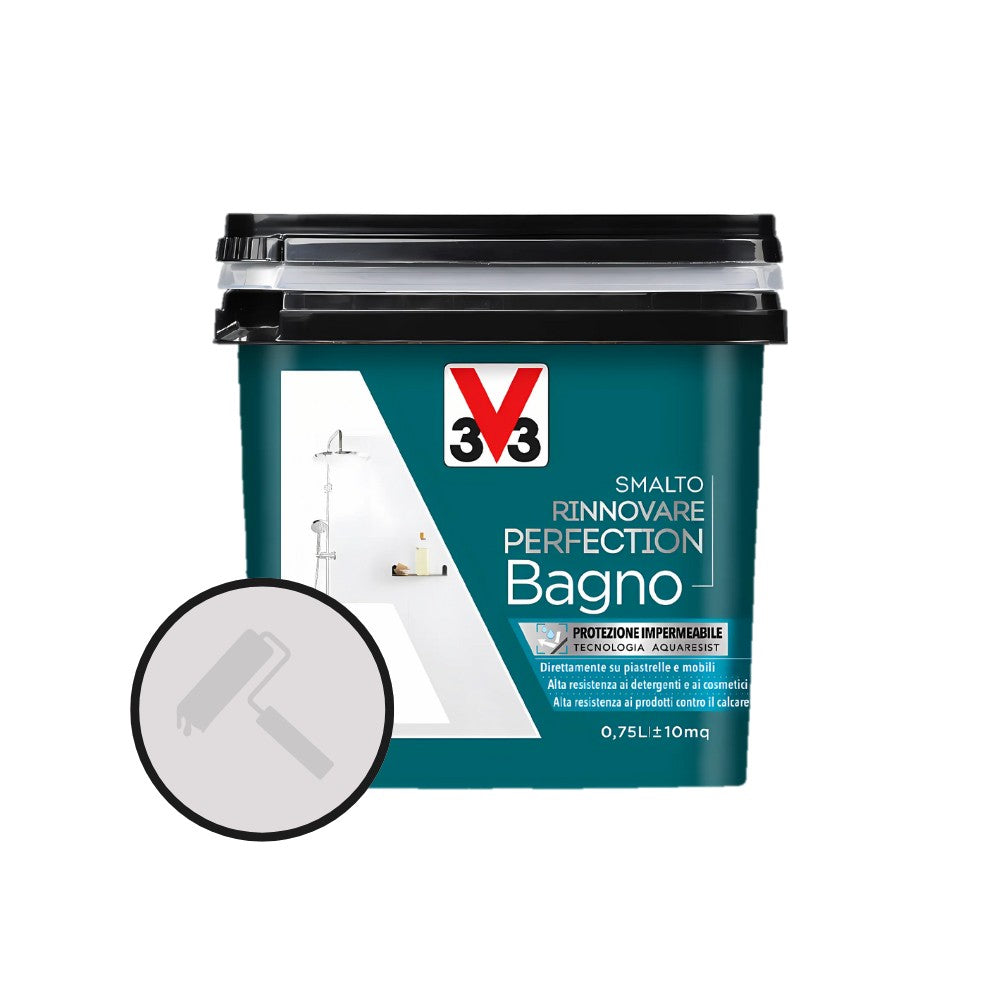 V33 - Smalto Rinnovare Perfection Bagno | Tecnologia Acquaresist | Piastrelle Muri Legno | 6 Tinte Satinate