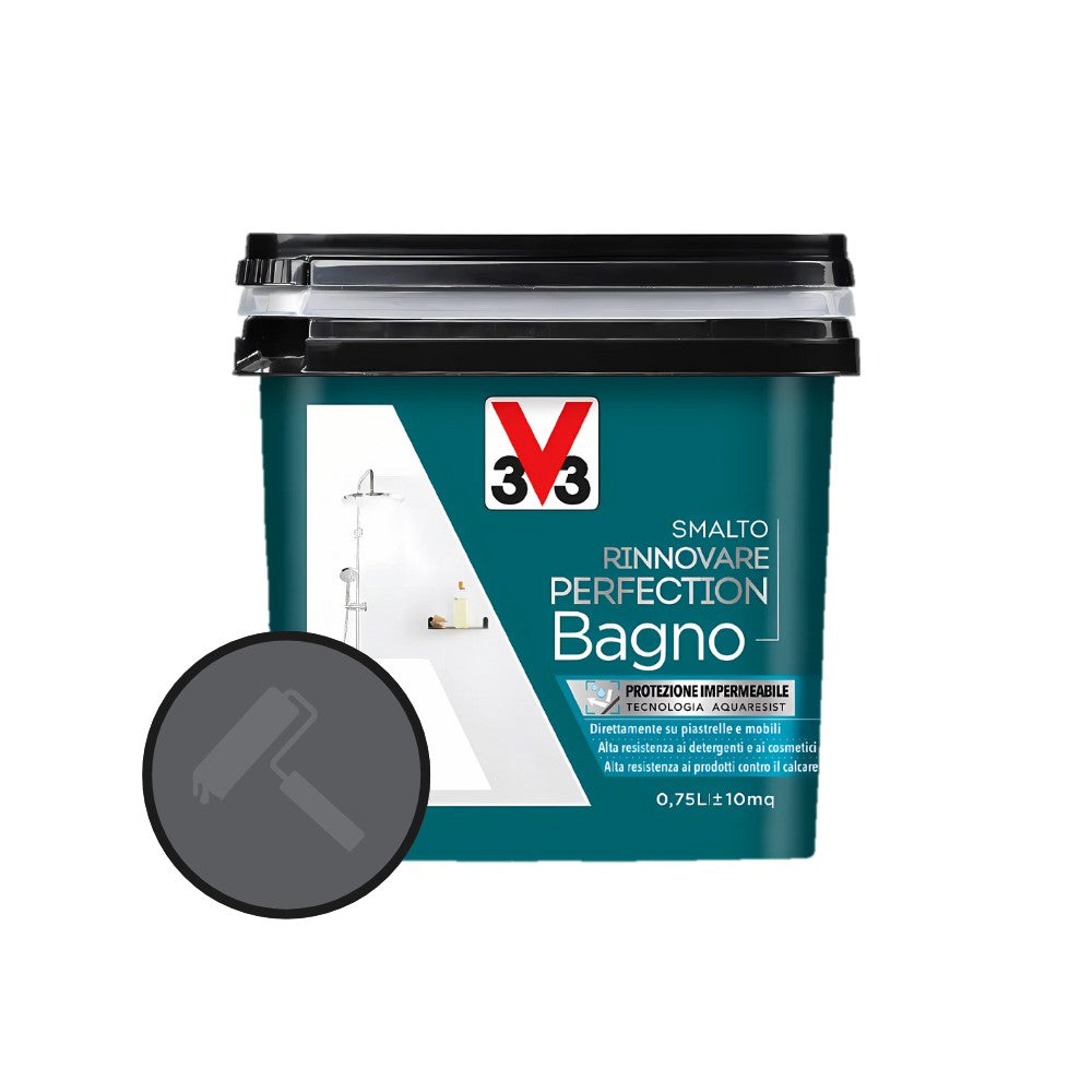 V33 - Smalto Rinnovare Perfection Bagno | Tecnologia Acquaresist | Piastrelle Muri Legno | 6 Tinte Satinate