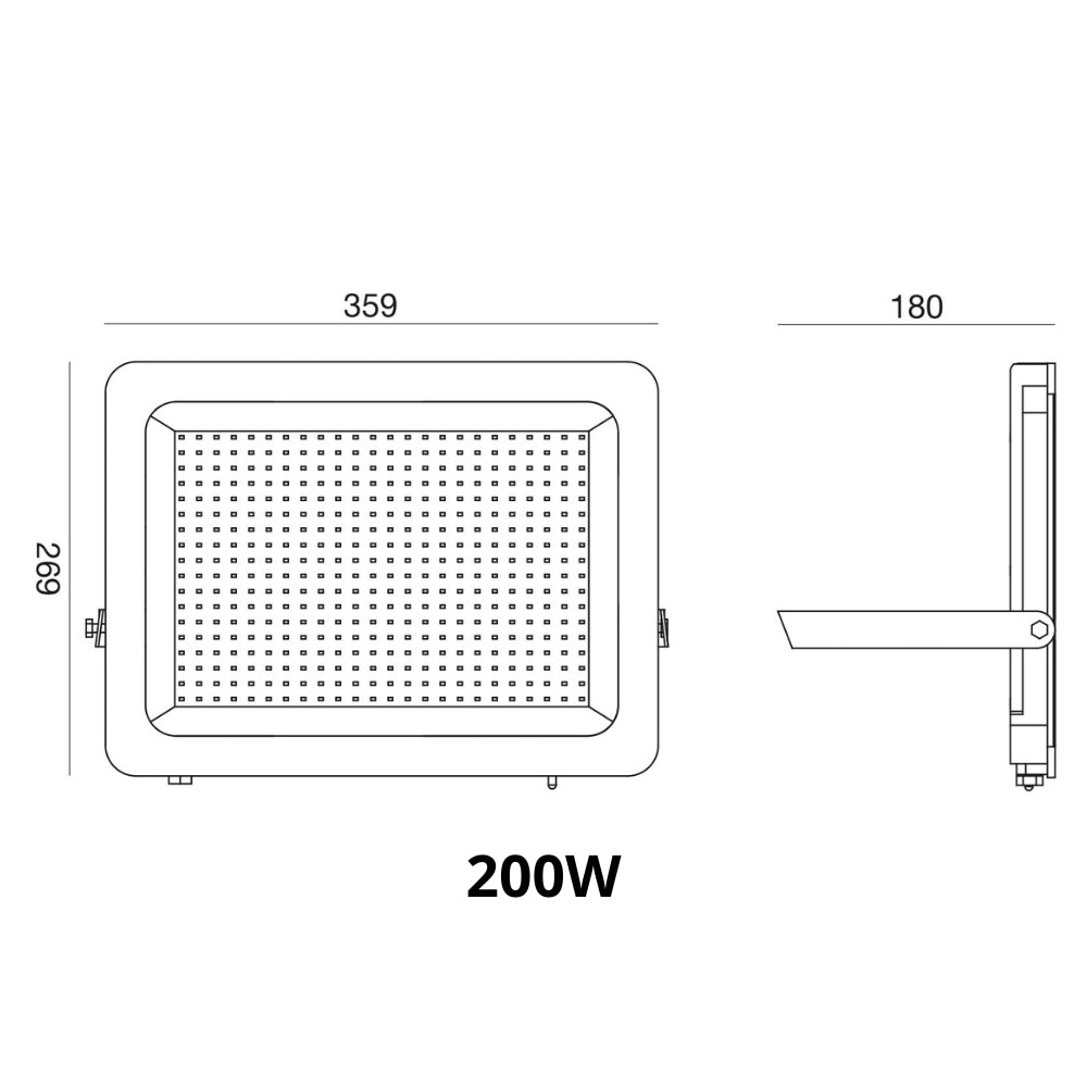 GEA LUCE - Proiettore LED CCT GES2342/43 | 150W-200W | 3000K-4000K-6500K | IP65 | Alluminio Pressofuso | Nero | 36.000h