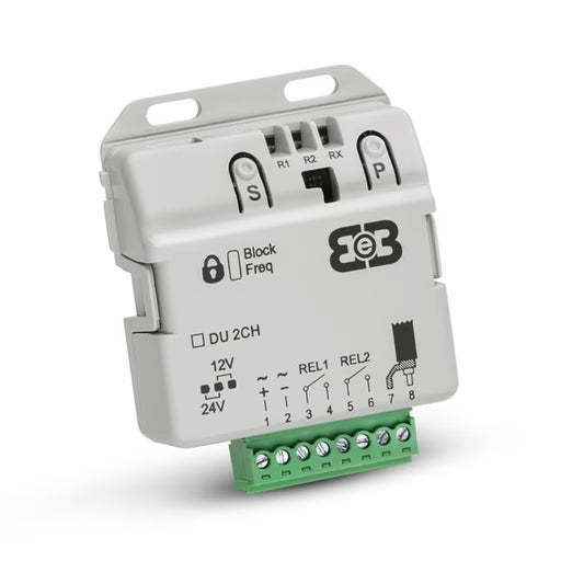 BEB SMART HOME - Ricevitore Universale Bicanale DU-M2 | 433-868 MHz | Codice Fisso e Rolling Code | 2 Canali