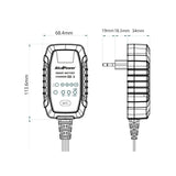 ALCAPOWER - Caricabatteria Automatico SX-3 702908 | 2,5A | 6V/12V | LiFePO4 | 8 Modalità | Mantenitore di Carica | WET GEL AGM