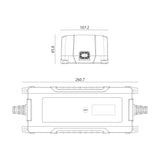 ALCAPOWER - Caricabatterie Automatico SX-2 10A | 12/24V | 4-240Ah | LiFePO4 & Piombo | Switch Auto