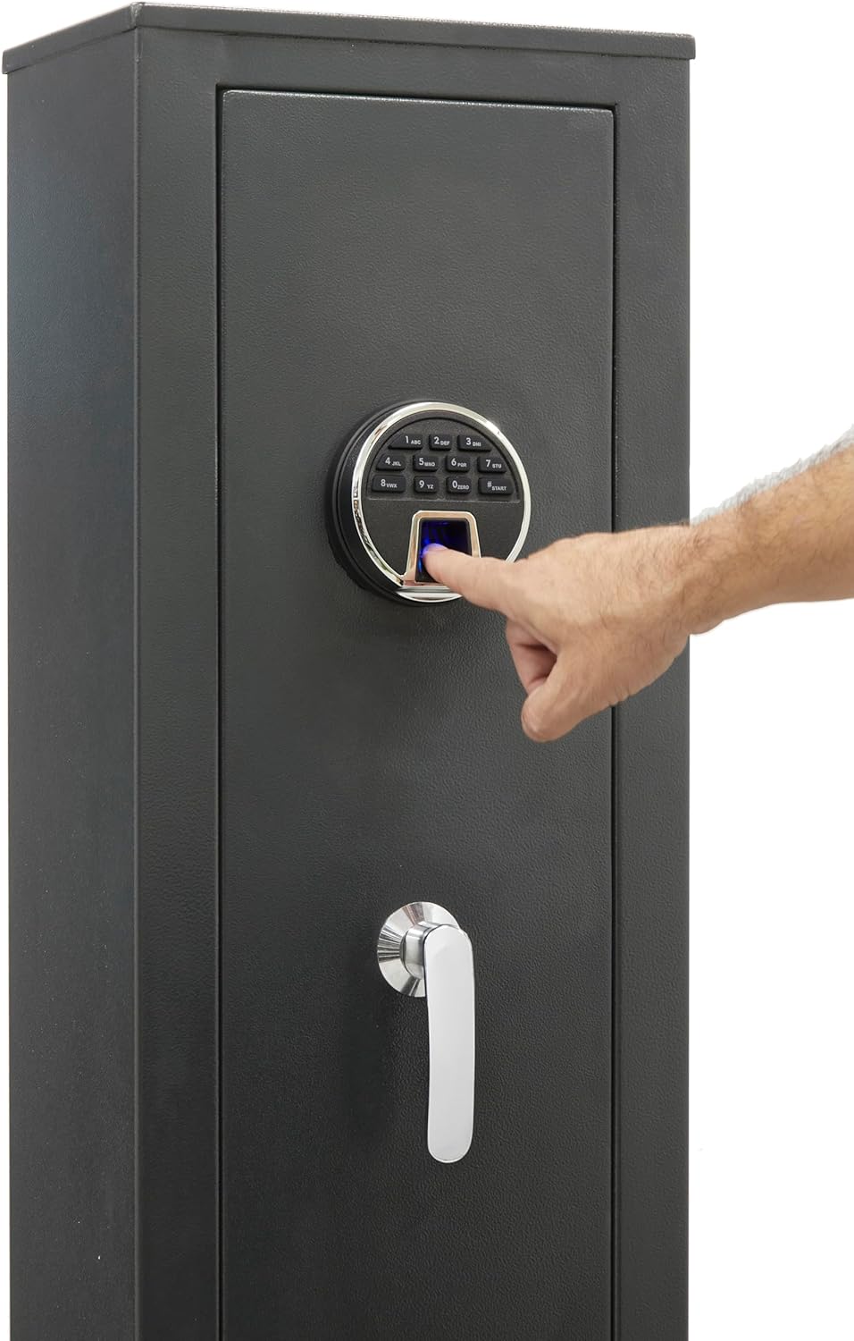 ARREGUI - Armadio Portafucili ARM050835 | 5 Posti | Impronte Digitali + Codice | Allarme 70dB | Cassetto con Chiave