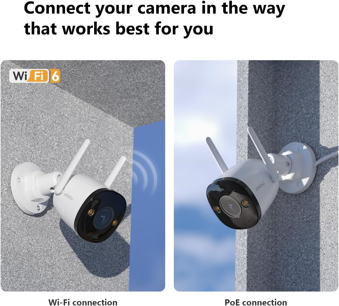 IMOU - Telecamera Bullet 3 IPC-S3EP-3M0WE | 3MP 2K | Wi-Fi 6 | Visione Notturna a Colori | AI Persone e Veicoli | IP67 | Esterno