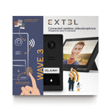 EXTEL - Videocitofono Wireless Connesso Wave 3 | Wi-Fi | Impronta Digitale | QR Code | App ExtelConnect | 350m | SKU 720337