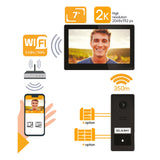 EXTEL - Videocitofono Wireless Connesso Wave 3 | Wi-Fi | Impronta Digitale | QR Code | App ExtelConnect | 350m | SKU 720337