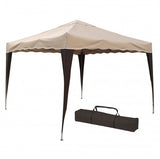 Tonnelle pliante 3x3m | Structure métal 25x25mm | Polyester 160g/m² | Sac de transport
