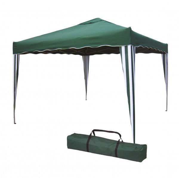 Tonnelle pliante 3x3m | Structure métal 25x25mm | Polyester 160g/m² | Sac de transport