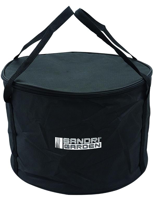 Sandri Garden - Rauchfreier Grill SG 31G | Gusseisenrost Ø 31 cm | Elektrischer Ventilator | Schnelle Zündung | Mit Tasche