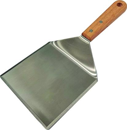 SANDRIGARDEN - Spatola per Barbecue in Acciaio Inox 78929-03 | Manico Legno | 29 x 14 cm | Hamburger