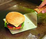 SANDRIGARDEN - Spatola per Barbecue in Acciaio Inox 78929-03 | Manico Legno | 29 x 14 cm | Hamburger