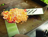 SANDRIGARDEN - Spatola per Barbecue Lunga in Acciaio Inox 78929-05 | Manico Legno | 40 x 7,5 cm | Foro Appendibile