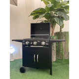 XONE - Barbecue a Gas Black X3 GAR01011 | 3 Fuochi 9kW | Griglia 55x44cm | Termometro | Cover Inclusa