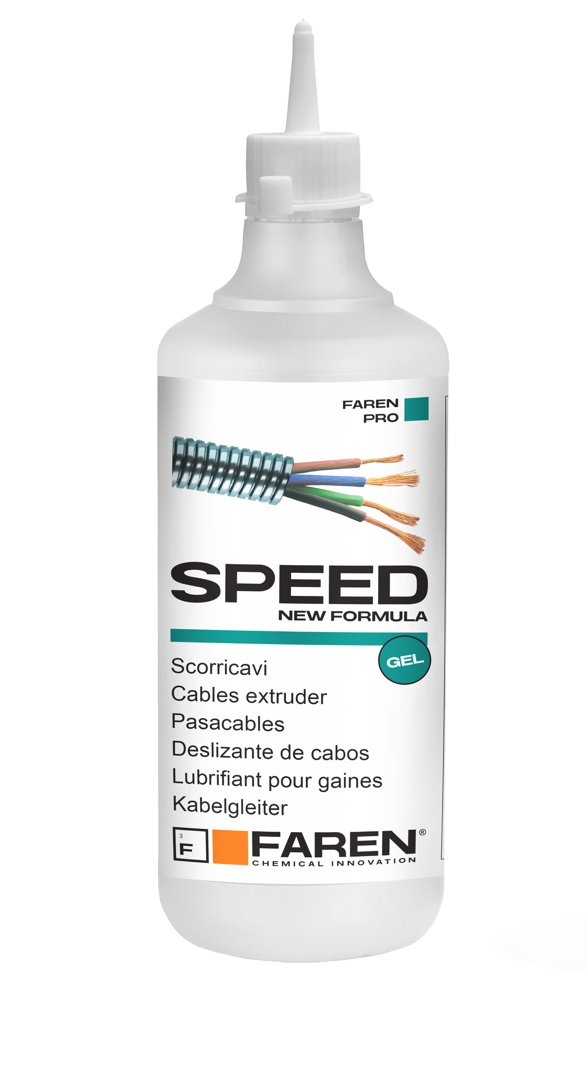 FAREN - Speed Gel Passacavo 808001 | Lubrificante Gel per Cavi | New Formula | 1 Litro