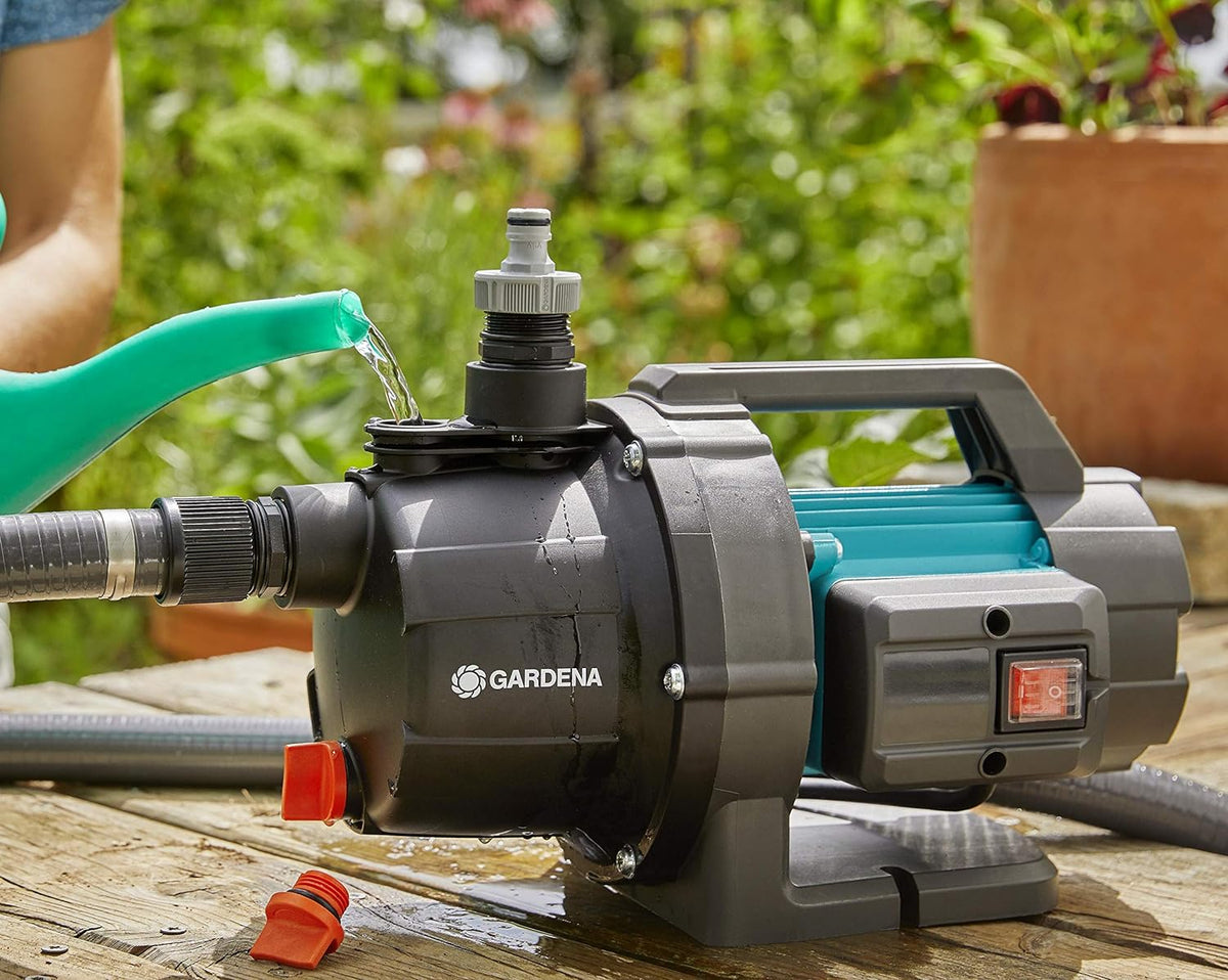 GARDENA - Pompa da Giardino 3000/4 Basic | 600W | 3000 l/h | 3,5 bar | Albero Inox | Sistema GARDENA