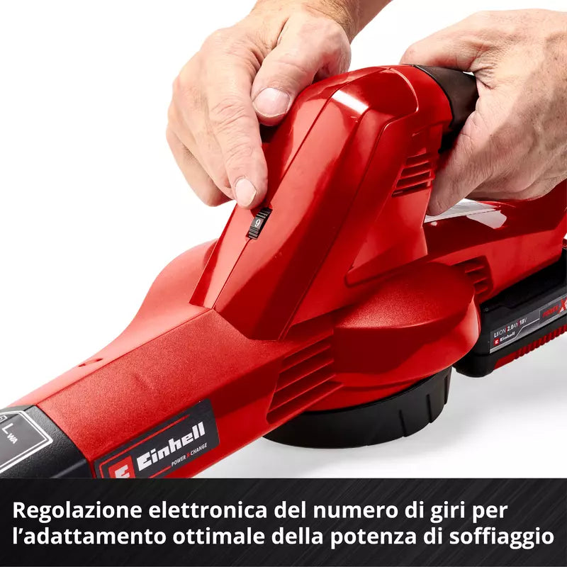 Einhell GC-CL 18 Li-E Akku-Laubbläser-Set mit 1 x 2,0-Ah-Akku