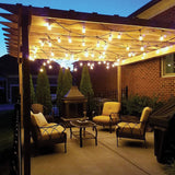Garden light chain with 10 E27 lamp holders - Black - 11.5mt
