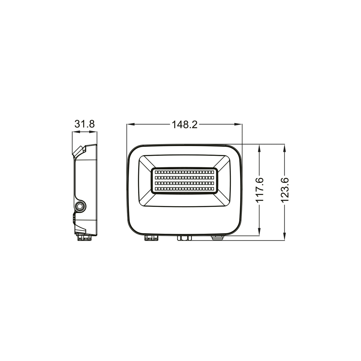 ALCAPOWER - Proiettore LED RGB 39W 930480 LX35-RGB | IP66 IK06 | 110° | 35.000h | Telecomando | Nero | Esterno