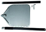 SANDRIGARDEN - Pala da Forno Alluminio Traforato 96092-33 | 35x36,5 cm | Manico Telescopico 94,5-155 cm | Professionale
