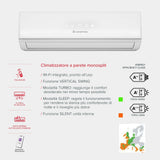 ARISTON - Condizionatore Monosplit AERES NET 35 MMA1 | 12000 BTU | Wi-Fi | Autopulente | Set Completo