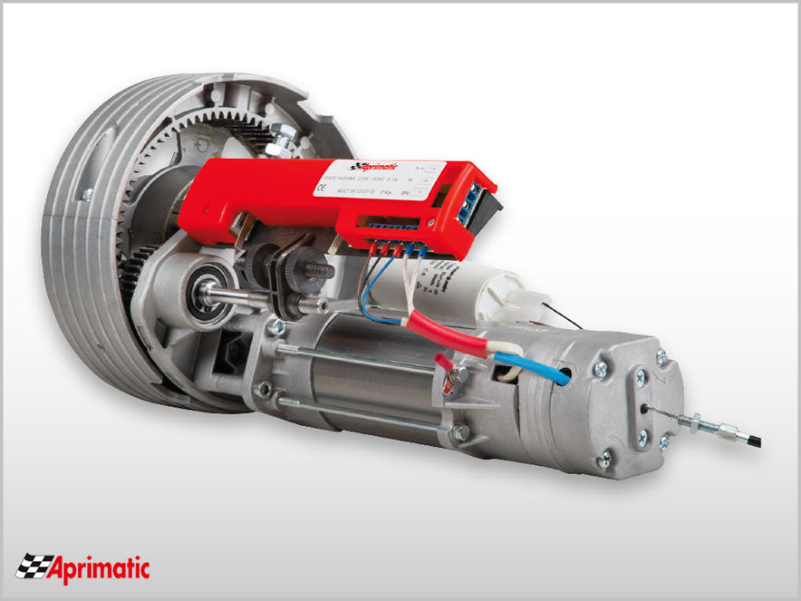 APRIMATIC - Motoriduttore Alzaserranda RO-MATIC RF180EB | 180 kg | 590W | Palo 48/60 mm | Elettrofreno | IP30