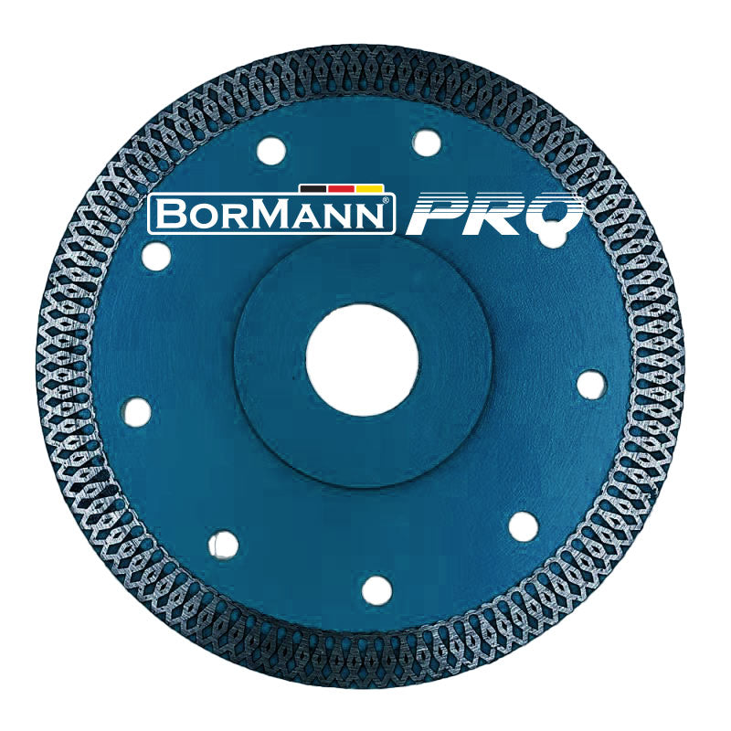 BORMANN Pro - Disco Diamantato WAVE TURBO BHT2073 | Φ115x1,2x22,2mm | Seg. 10mm | Gres Marmo Granito