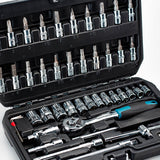BORMANN Pro - Set 46pz Chiavi a Bussola con Cricchetto BHT5100 | 1/4'' | Acciaio Cr-V | Valigetta