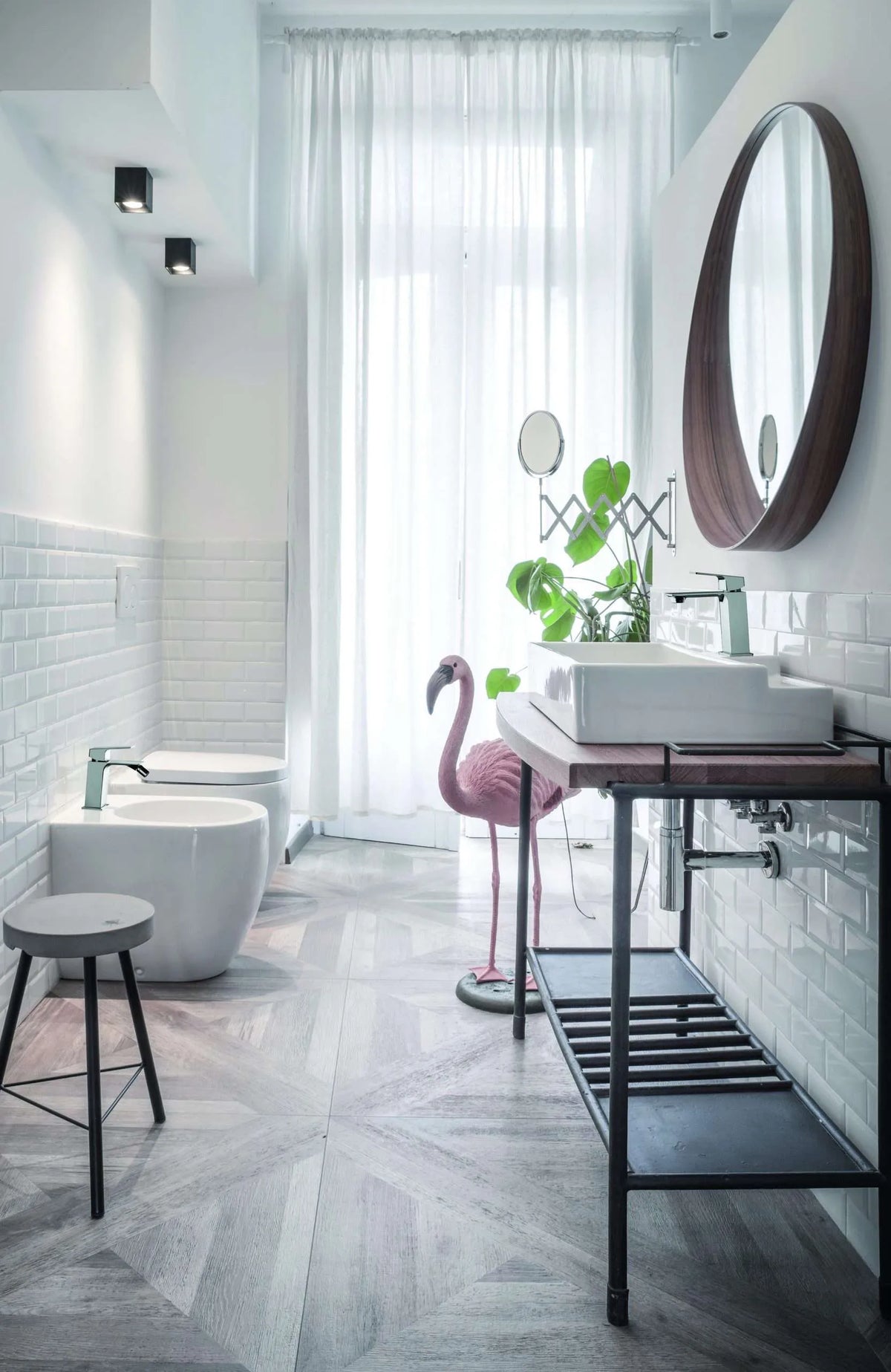 Mamoli Chrome Finish Bidet Mixer with Blade Waste
