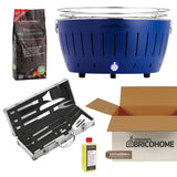 Kit Lotusgrill Barbecue da tavolo XL + Set 6 Utensili Professionali + Carbone + Gel [BUNDLE]