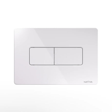 NATIVA Placca Quadro JP1B bianca lucida su sfondo bianco vista frontale