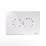 NATIVA Placca Bolla JP2B bianca lucida con pulsanti tondi su sfondo bianco vista frontale