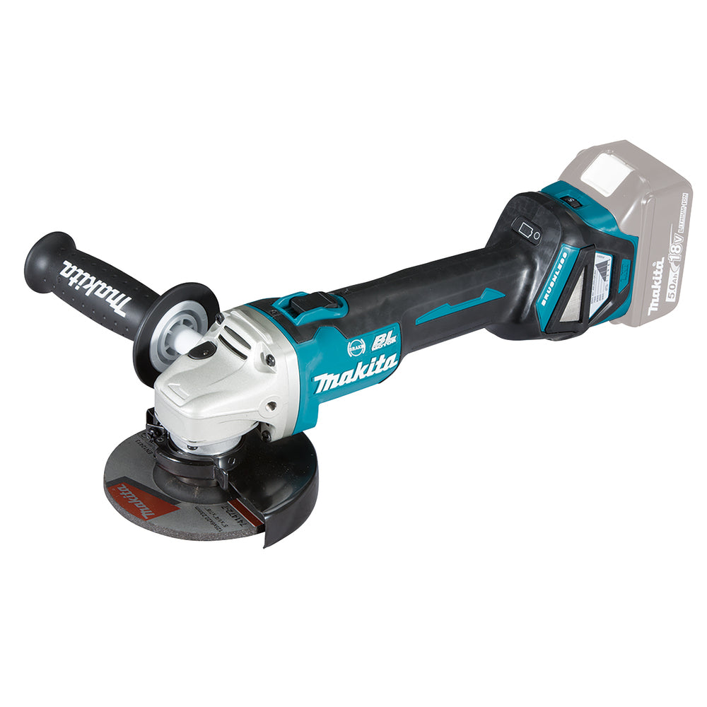 MAKITA - Winkelschleifer LXT DGA513ZJ | 18V Brushless | 125mm | Ohne Akku und Ladegerät + Makpac-Koffer