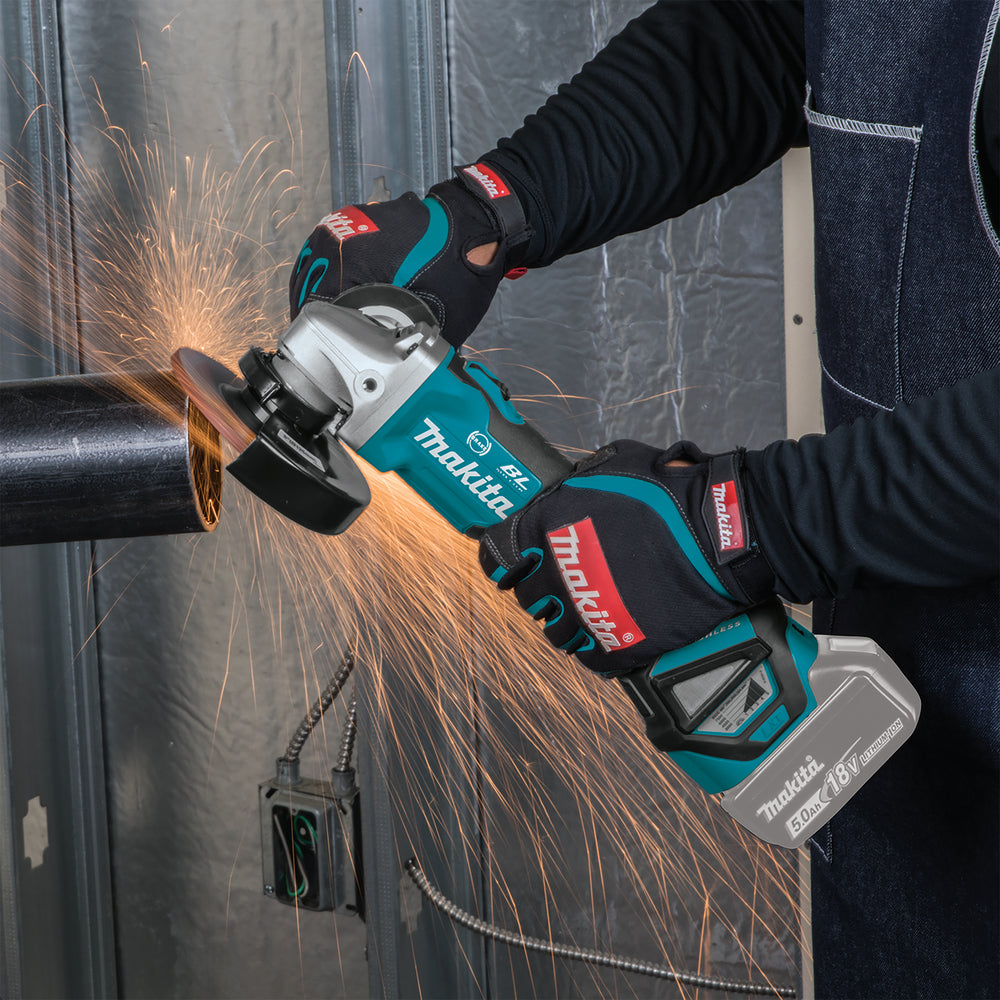 MAKITA - Winkelschleifer LXT DGA513ZJ | 18V Brushless | 125mm | Ohne Akku und Ladegerät + Makpac-Koffer