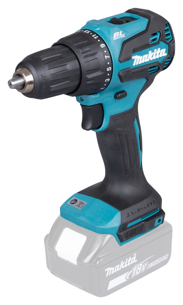 MAKITA - Trapano Avvitatore c/Percussione LXT DHP490Z | 18V Brushless | 65Nm | 13mm | Solo Corpo