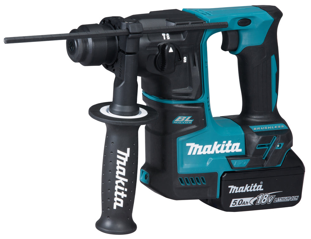 MAKITA - Tassellatore LXT DHR171RTJ | 18V Brushless | SDS-Plus | 17mm | 1,2J | Kit 2x BL1850B + DC18RC + Valigetta