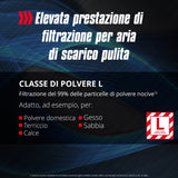 EINHELL - Aspiratore Solidi e Liquidi TE-VC 2025 SACL | 1200W | 25 L Inox | Classe L | HEPA | Presa Automatica