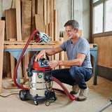 EINHELL - Aspiratore Solidi e Liquidi TE-VC 2025 SACL | 1200W | 25 L Inox | Classe L | HEPA | Presa Automatica
