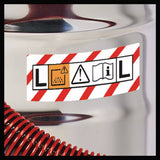 EINHELL - Aspiratore Solidi e Liquidi TE-VC 2025 SACL | 1200W | 25 L Inox | Classe L | HEPA | Presa Automatica