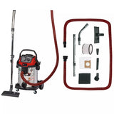 EINHELL - Aspiratore Solidi e Liquidi TE-VC 2025 SACL | 1200W | 25 L Inox | Classe L | HEPA | Presa Automatica