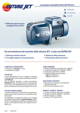 Pedrollo FUTURE JETm 1C Hocheffiziente, selbstansaugende Elektropumpe mit einem Laufrad, 0,50 PS