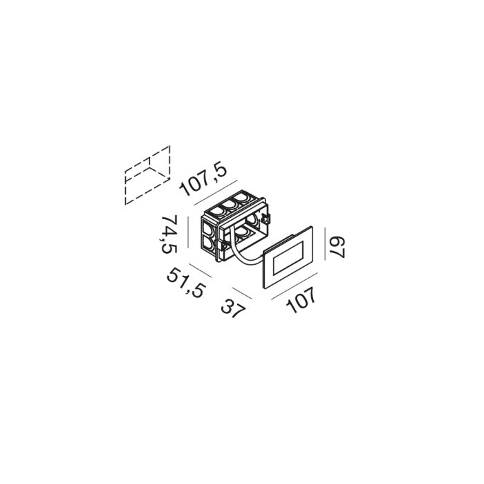 GEALUCE - Segnapassi da Incasso GES2130 | 3W CCT 3000K/4000K/5000K | 250lm | IP54 | Bianco/Antracite/Marrone