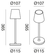 GeaLuce Brillia Up&Down Rechargeable Table Lamp 