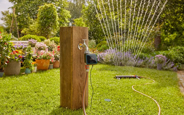 GARDENA - Computer Programmatore Irrigazione Bluetooth® 1889-20 | 3 Programmi | App iOS/Android | Safe Stop