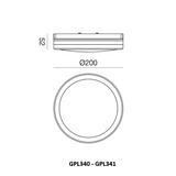 GEA LUCE Round Outdoor Ceiling Light CCT IP65