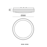 GEA LUCE Round Outdoor Ceiling Light CCT IP65