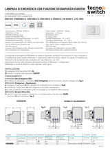 Tecno Switch Lampada di emergenza con funzione segnapasso KS002EM Keystone