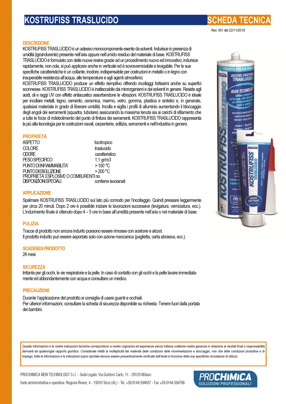 KOSTRUFISS - Adesivo Strutturale Monocomponente Trasparente KST/T310 | Presa Rapida | Ultra Forte | 310ml