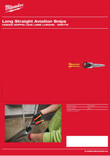 MILWAUKEE - Doppelhebel-Blechschere, lange gerade Klingen 4932499021 | Long Straight Aviation Snips | Gerader Schnitt