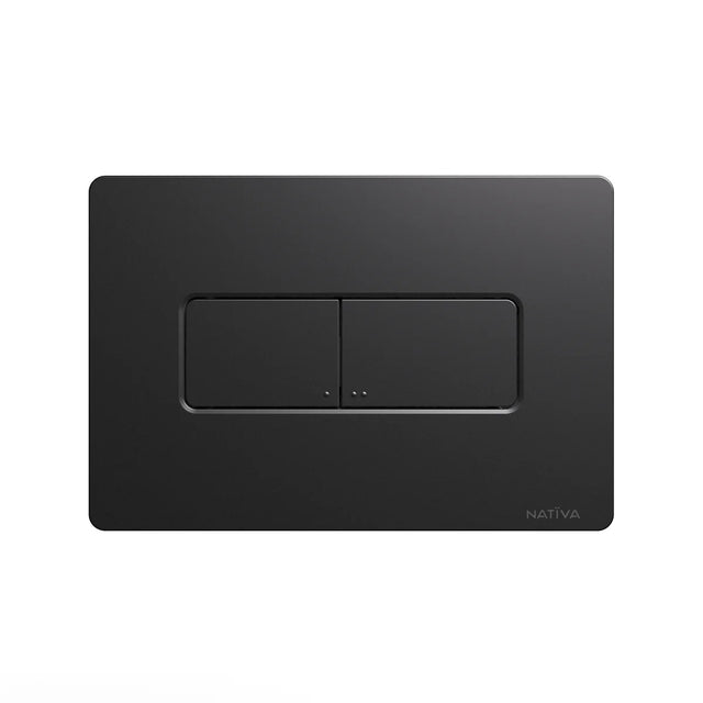 NATIVA Placca Quadro JP1NM nero opaco su sfondo bianco vista frontale